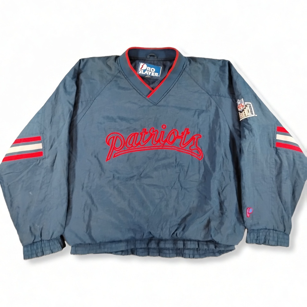 Pro Player New England Patriots Windbreaker 90s Streetwear Gorpcore Mens Large